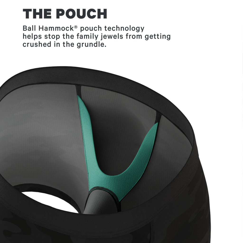 The Darkside | Black Camouflage Fart Proof Ball Hammock® Pouch Underwear - Shinesty