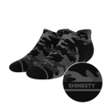 The Darkside | Black Camouflage Heel Hammock™ Ankle Socks - Shinesty