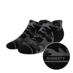 The Darkside | Black Camouflage Heel Hammock™ Ankle Socks - Shinesty