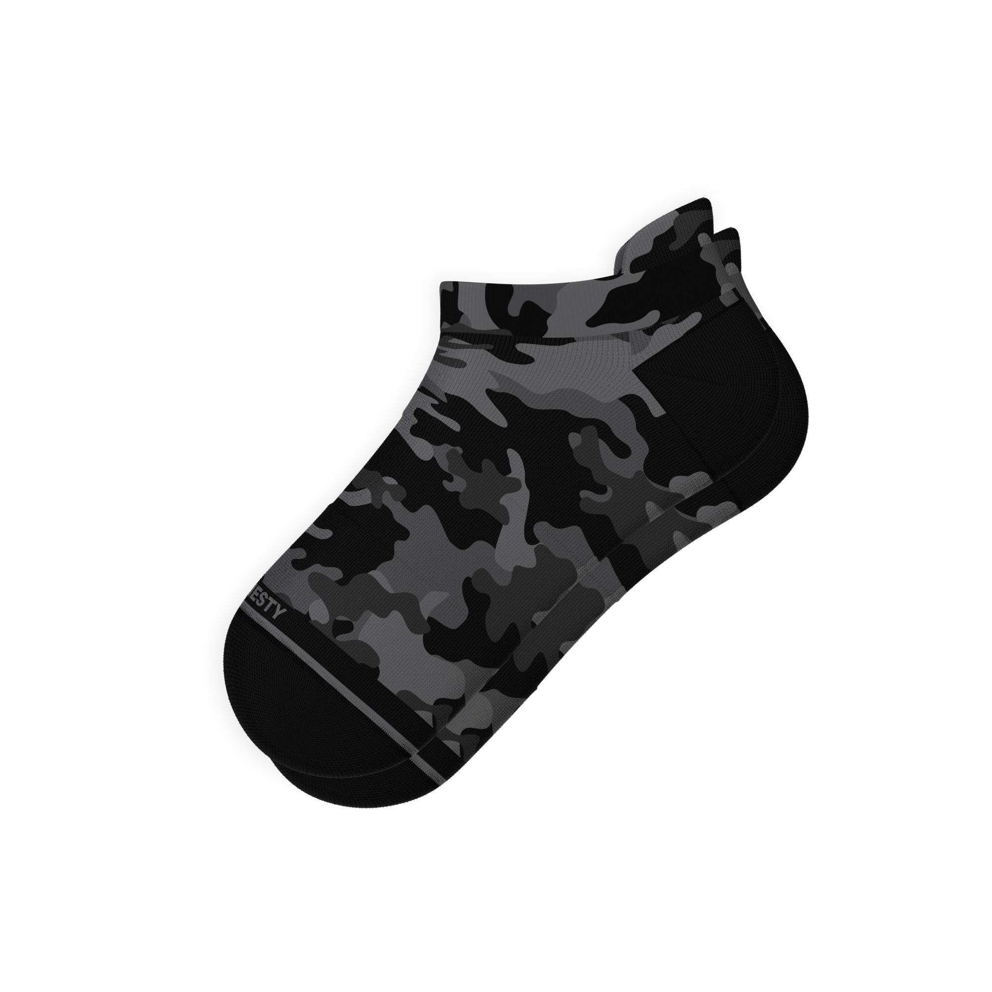 The Darkside | Black Camouflage Heel Hammock™ Ankle Socks - Shinesty