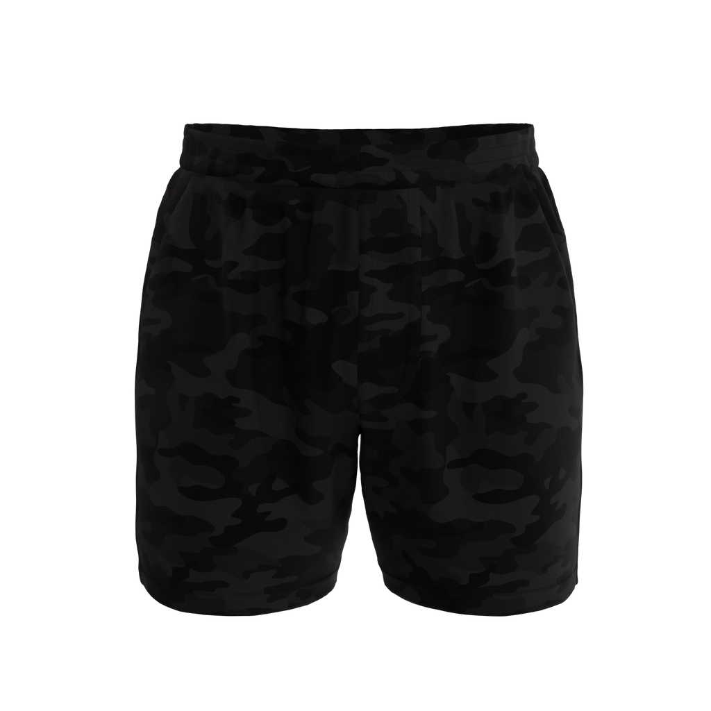 The Blackout | Black Camouflage Ball Hammock® 5 Inch Athletic Shorts