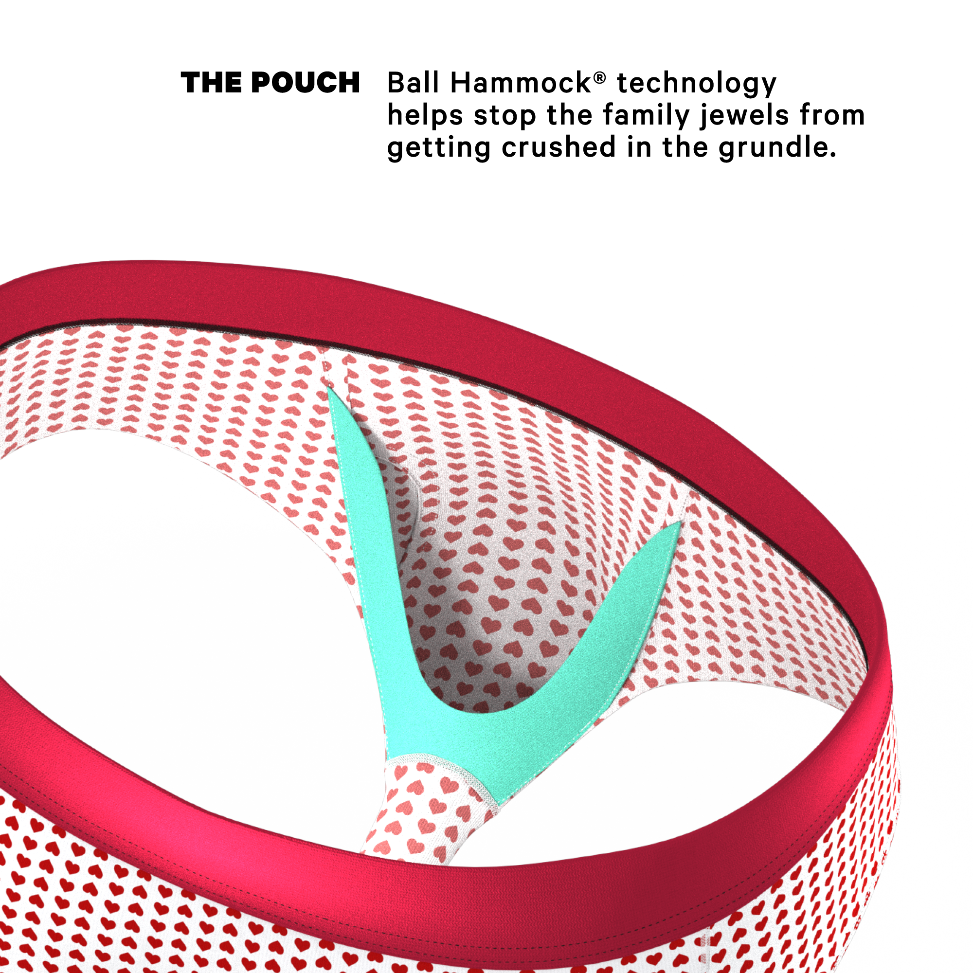 The Date Night | Valentine's Day Bow Ball Hammock® Pouch Underwear Briefs - Shinesty