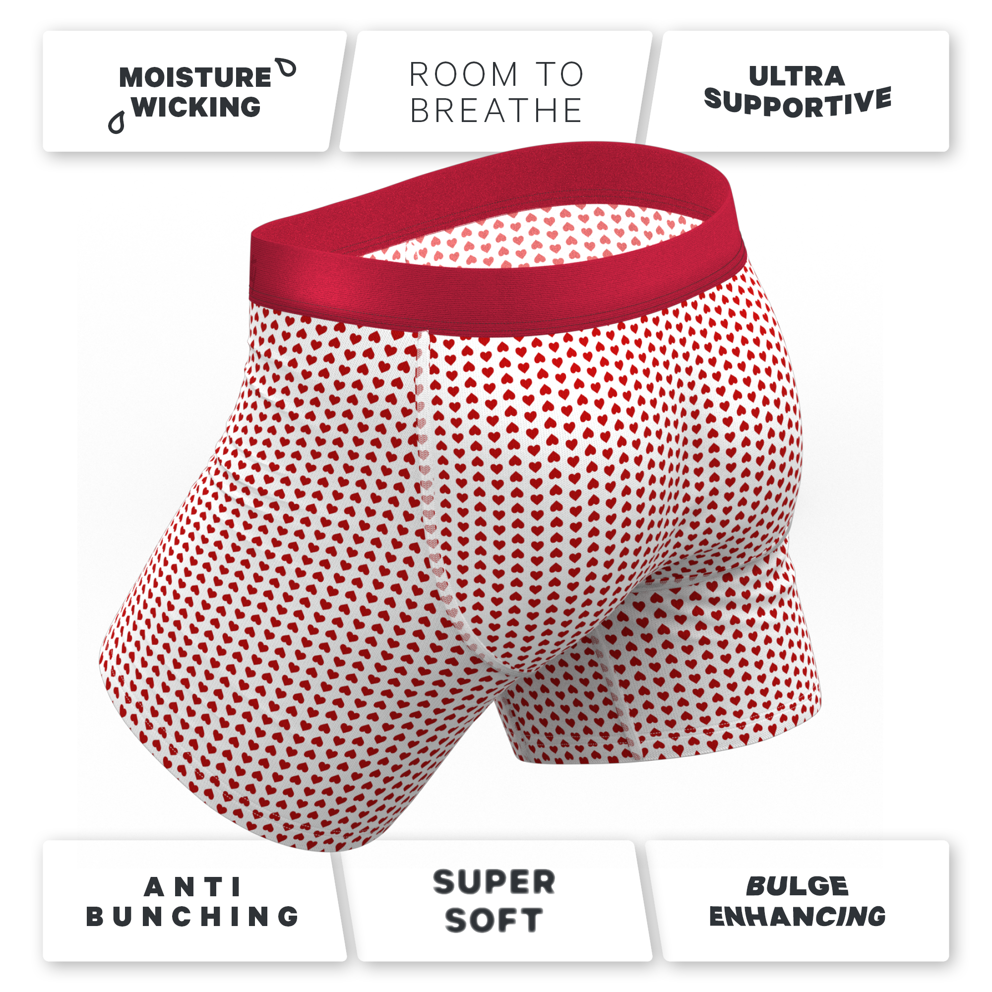 The Date Night | Valentine's Day Bow Ball Hammock® Pouch Underwear - Shinesty