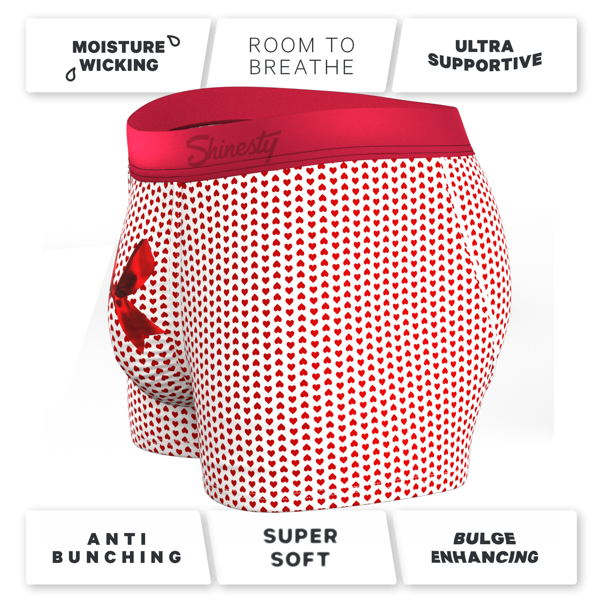 The Date Night | Valentine's Day Bow Ball Hammock® Pouch Trunks Underwear - Shinesty