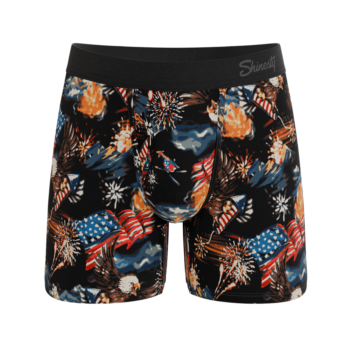 The Declaration | Americana Eagles Ball Hammock® Pouch Underwear With Fly - Shinesty