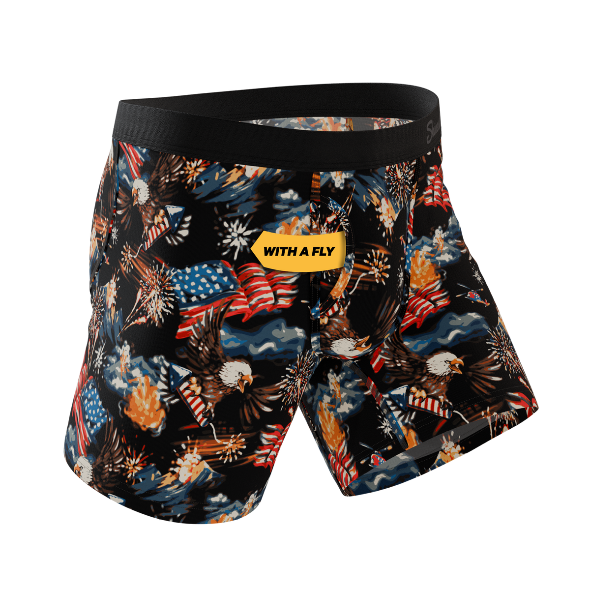 The Declaration | Americana Eagles Ball Hammock® Pouch Underwear With Fly - Shinesty