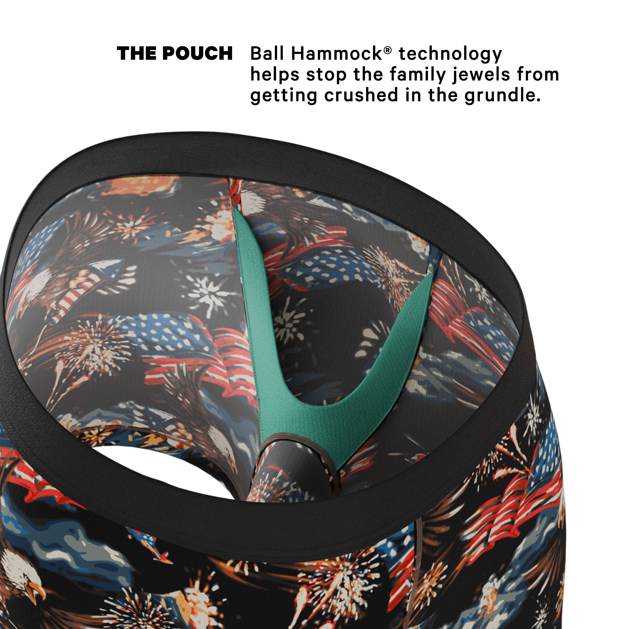 The Declaration | Americana Eagles Ball Hammock® Pouch Underwear - Shinesty