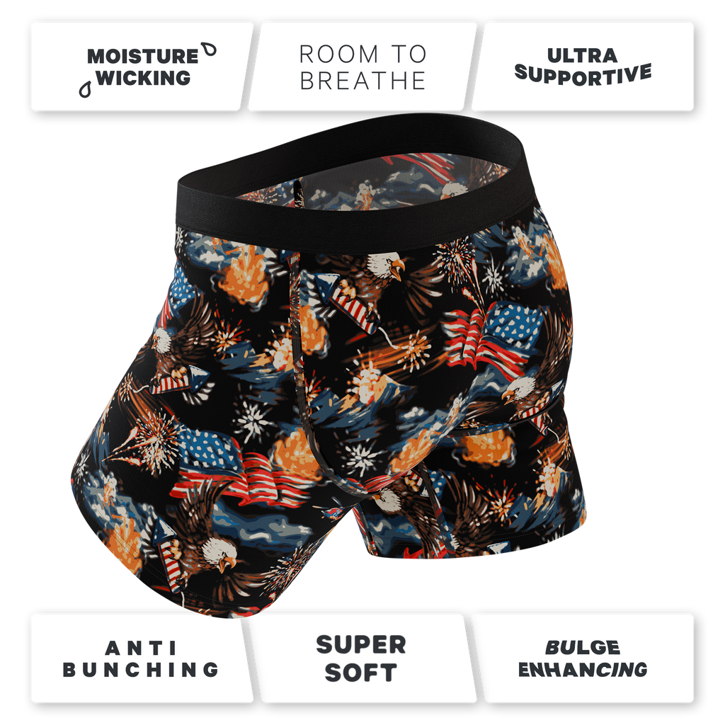 The Declaration | Americana Eagles Ball Hammock® Pouch Underwear - Shinesty