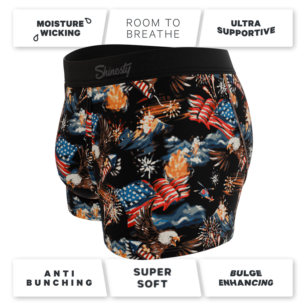The Declaration | Americana Eagles Ball Hammock® Pouch Trunks Underwear - Shinesty