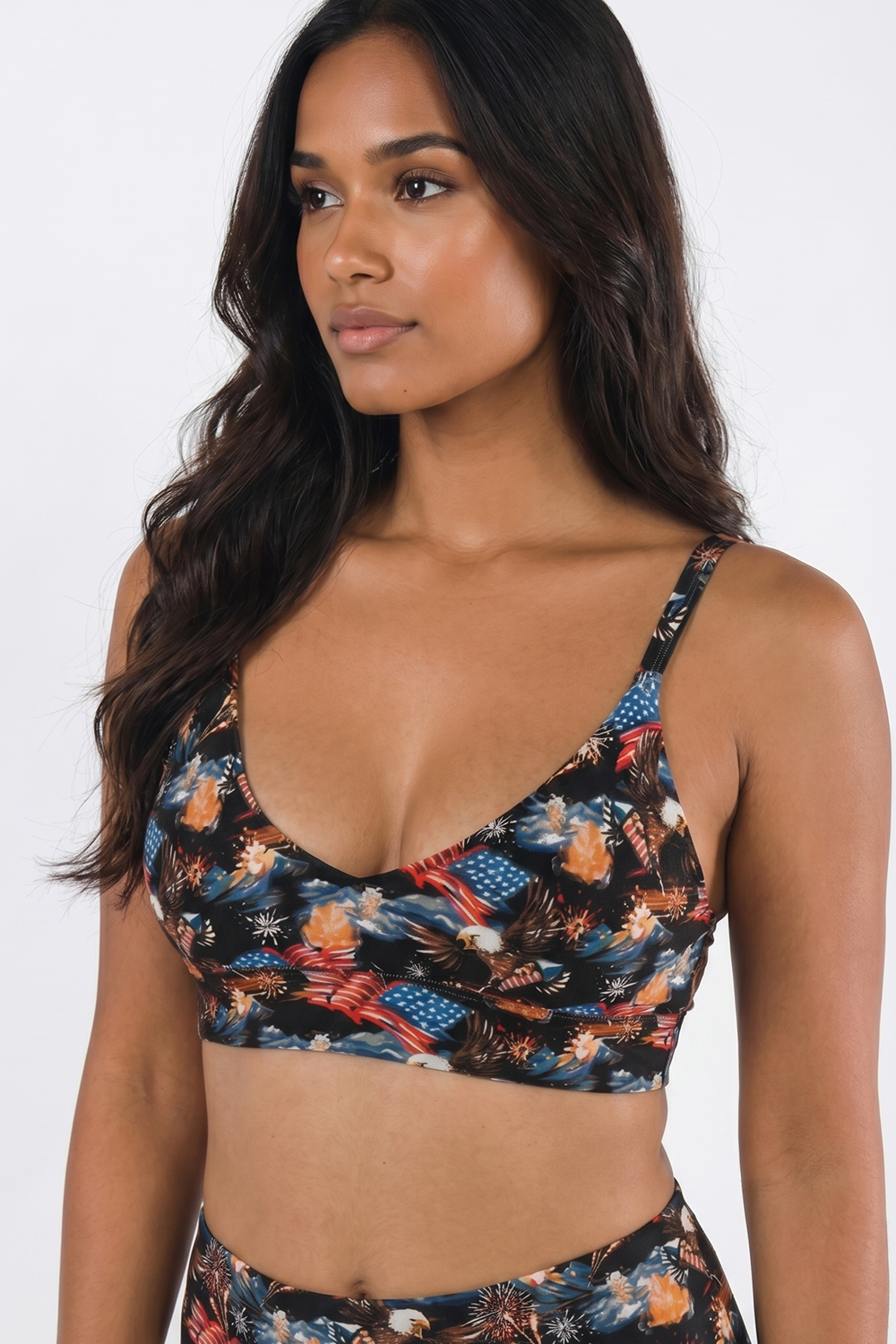 The Declaration | Americana Eagles Boob Hammock™ Plunge Bralette - Shinesty