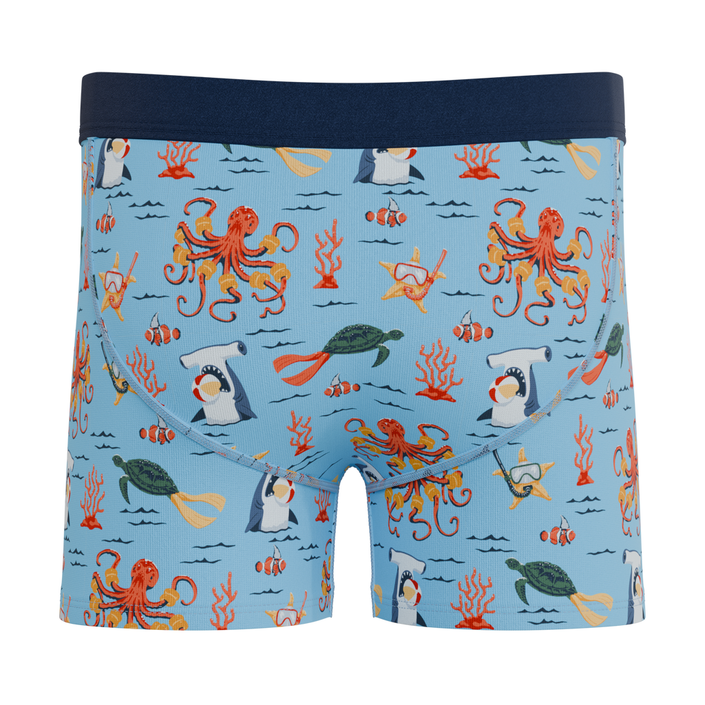 The Deep End | Sea Creatures Youth Boxer Briefs - Shinesty