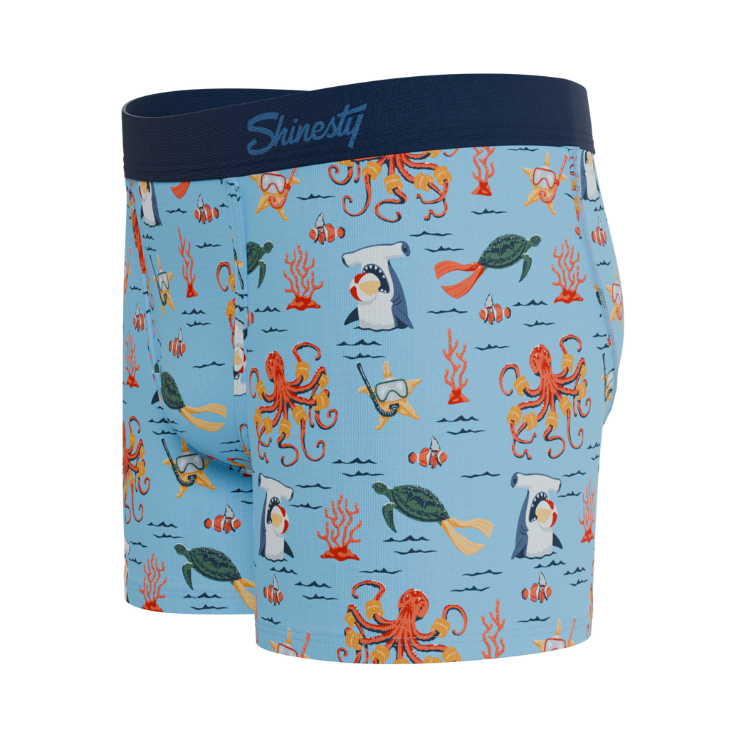 The Deep End | Sea Creatures Youth Boxer Briefs - Shinesty