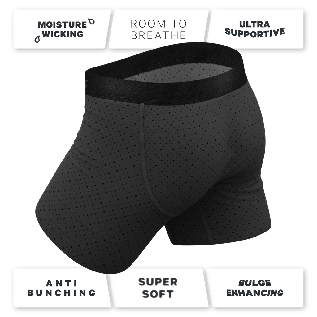 The Diamond Dog | Micro Diamonds Ball Hammock® Pouch Underwear With Fly - Shinesty