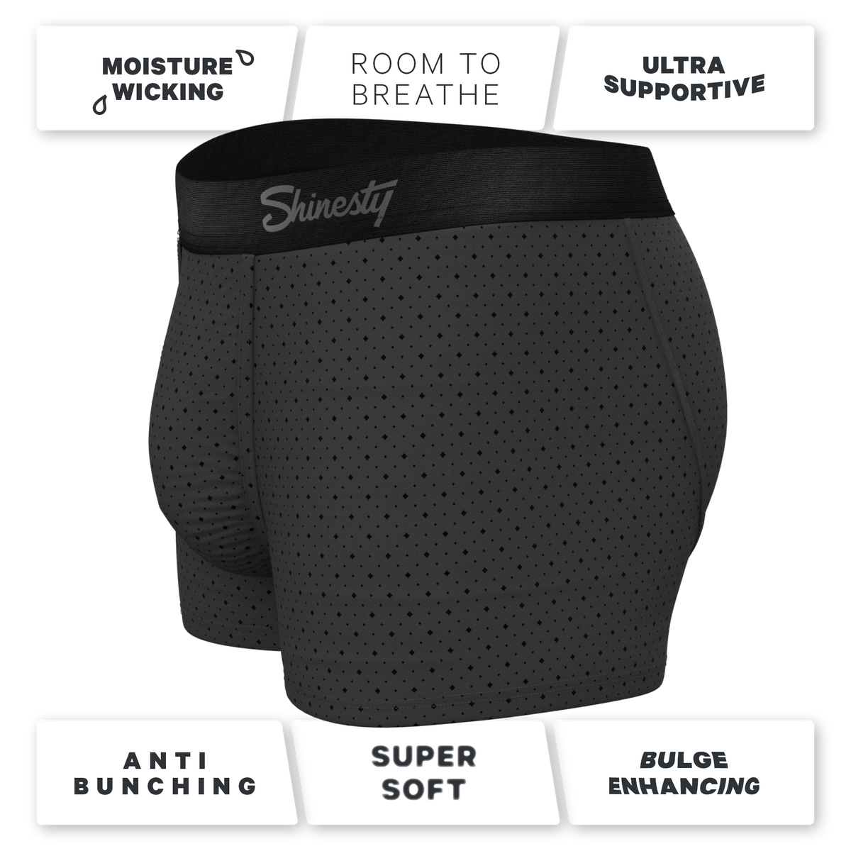The Diamond Dog | Micro Diamonds Ball Hammock® Pouch Trunks Underwear - Shinesty