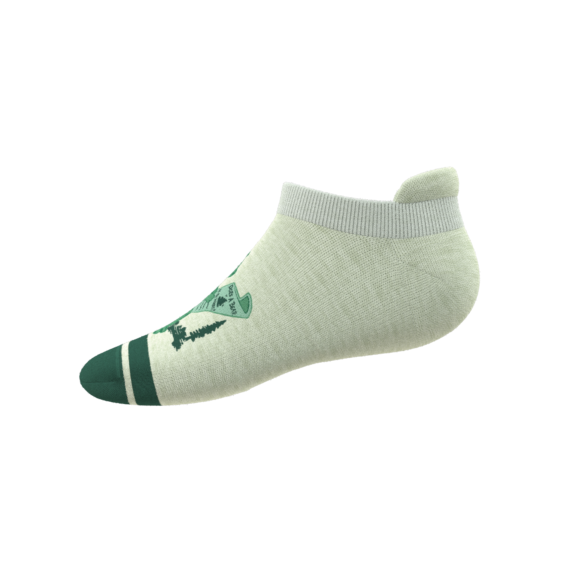 The Does A Bear | Green Toilet Bear Heel Hammock™ Ankle Socks - Shinesty