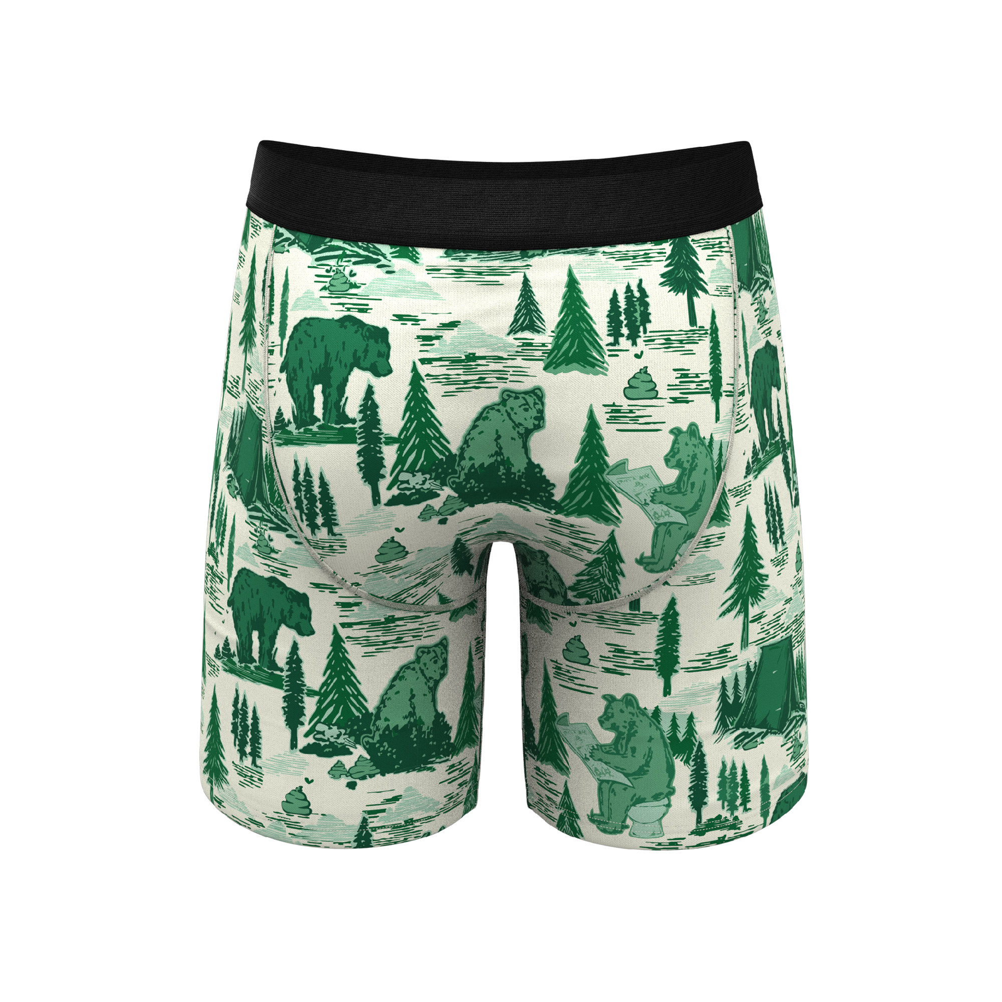 The Does A Bear | Green Toilet Bear Ball Hammock® Boxer - Long Leg - Shinesty