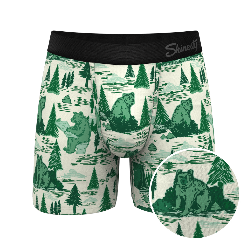 The Does A Bear | Green Toilet Bear Ball Hammock® Pouch Underwear - Shinesty