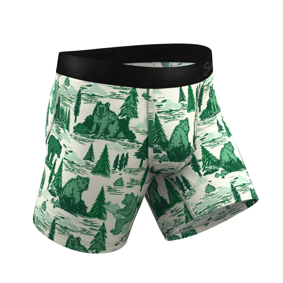 The Does A Bear | Green Toilet Bear Ball Hammock® Pouch Underwear - Shinesty