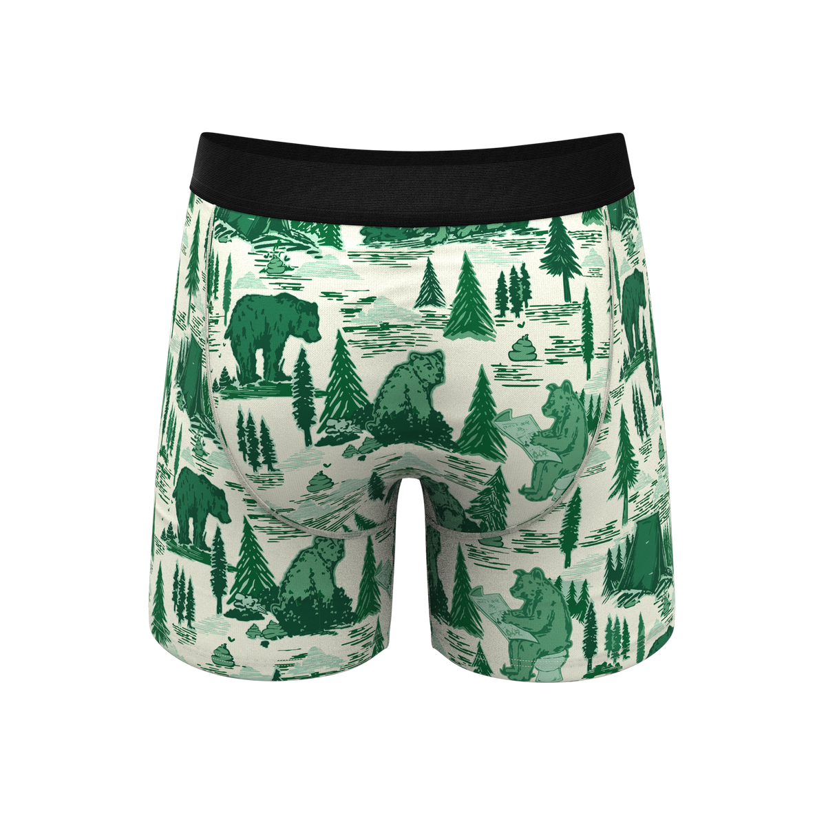 The Does A Bear | Green Toilet Bear Ball Hammock® Pouch Underwear - Shinesty