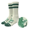 The Does A Bear | Green Toilet Bear Heel Hammock™ Crew Socks - Shinesty