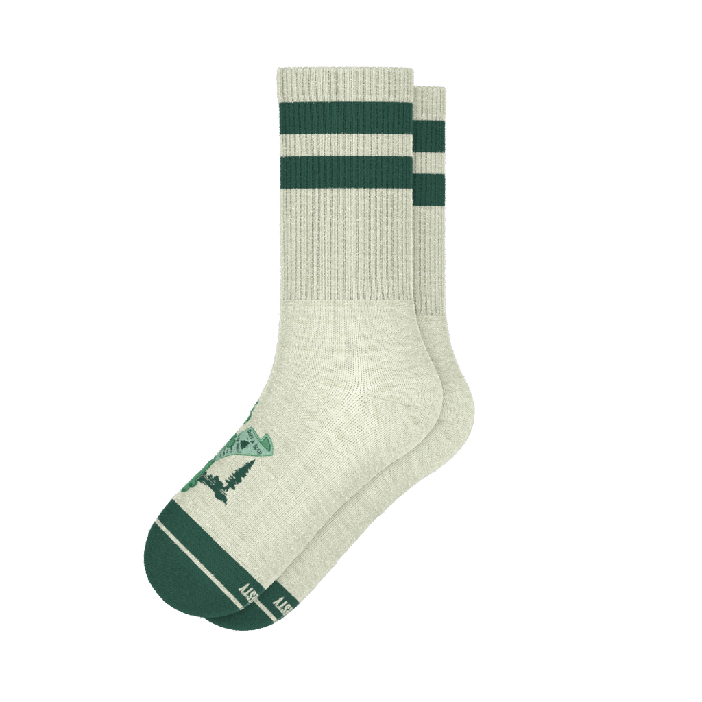 The Does A Bear | Green Toilet Bear Heel Hammock™ Crew Socks - Shinesty