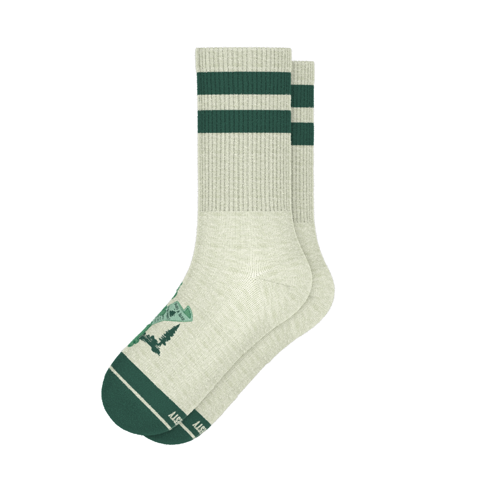 The Does A Bear | Green Toilet Bear Heel Hammock™ Crew Socks - Shinesty