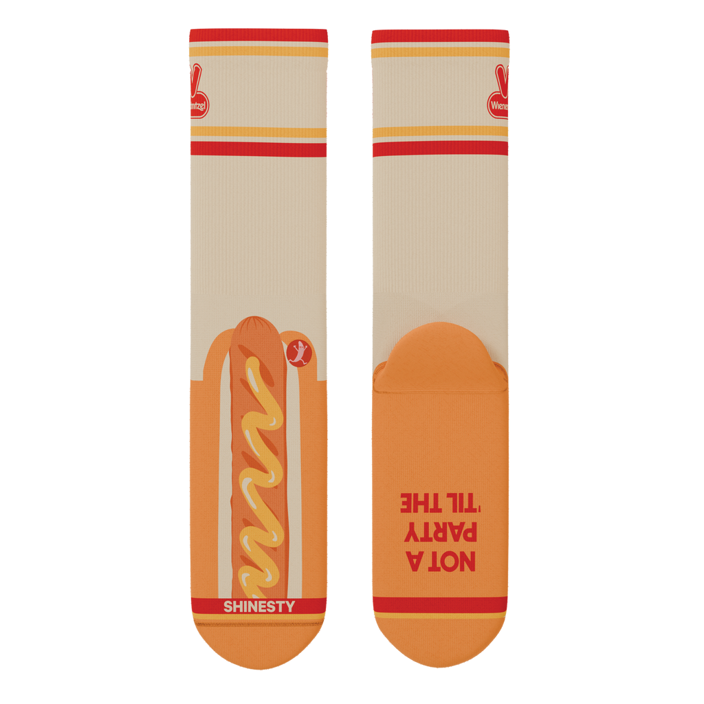 The Dog On Dog | Shinesty x Wienerschnitzel Heel Hammock™ Crew Socks - Shinesty