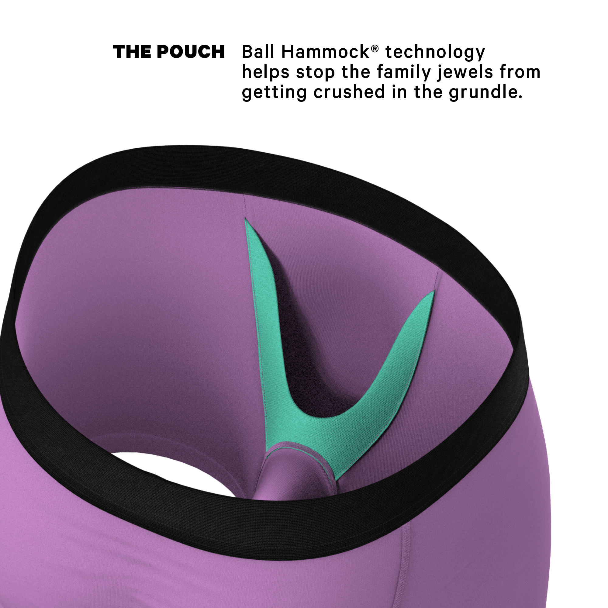 The Double Entendre | Eggplant Ball Hammock® Pouch Underwear - Shinesty