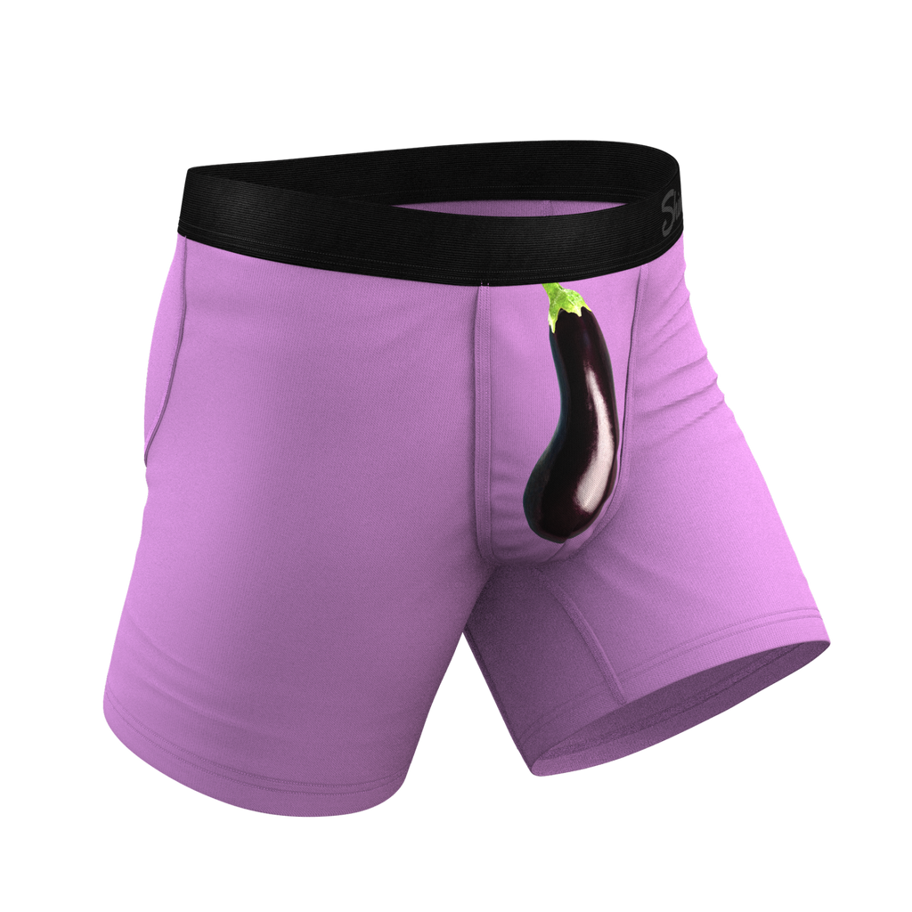 The Double Entendre | Eggplant Ball Hammock® Pouch Underwear - Shinesty
