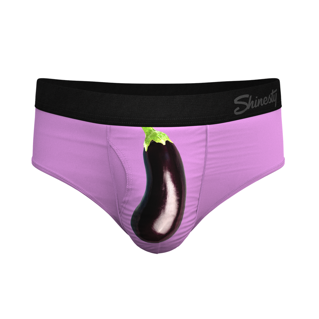 The Double Entendre | Eggplant Ball Hammock® Pouch Underwear Briefs - Shinesty