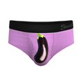 The Double Entendre | Eggplant Ball Hammock® Pouch Underwear Briefs - Shinesty