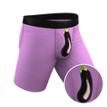 The Double Entendre | Eggplant Ball Hammock® Boxer - Long Leg - Shinesty