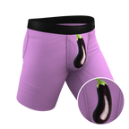 The Double Entendre | Eggplant Ball Hammock® Boxer - Long Leg - Shinesty