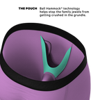 The Double Entendre | Eggplant Ball Hammock® Boxer - Long Leg - Shinesty