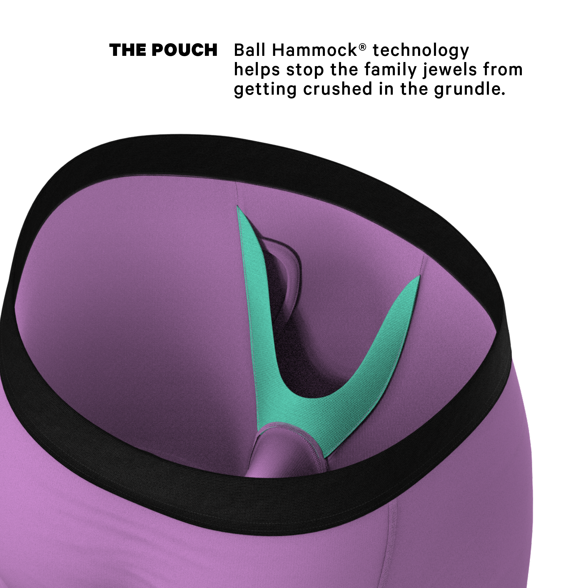 The Double Entendre | Eggplant Ball Hammock® Boxer - Long Leg - Shinesty