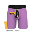 The Double Entendre | Eggplant Ball Hammock® Boxer - Long Leg - Shinesty