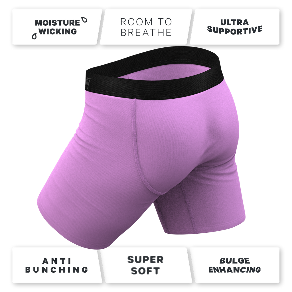 The Double Entendre | Eggplant Ball Hammock® Boxer - Long Leg - Shinesty
