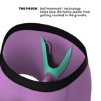 The Double Entendre | Eggplant Ball Hammock® Pouch Underwear With Fly - Shinesty