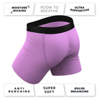 The Double Entendre | Eggplant Ball Hammock® Pouch Underwear With Fly - Shinesty