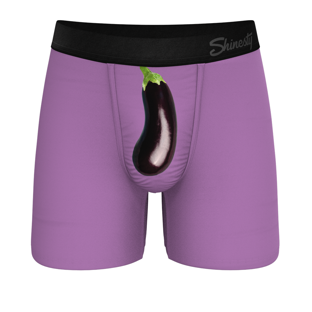 The Double Entendre | Eggplant Ball Hammock® Pouch Underwear - Shinesty