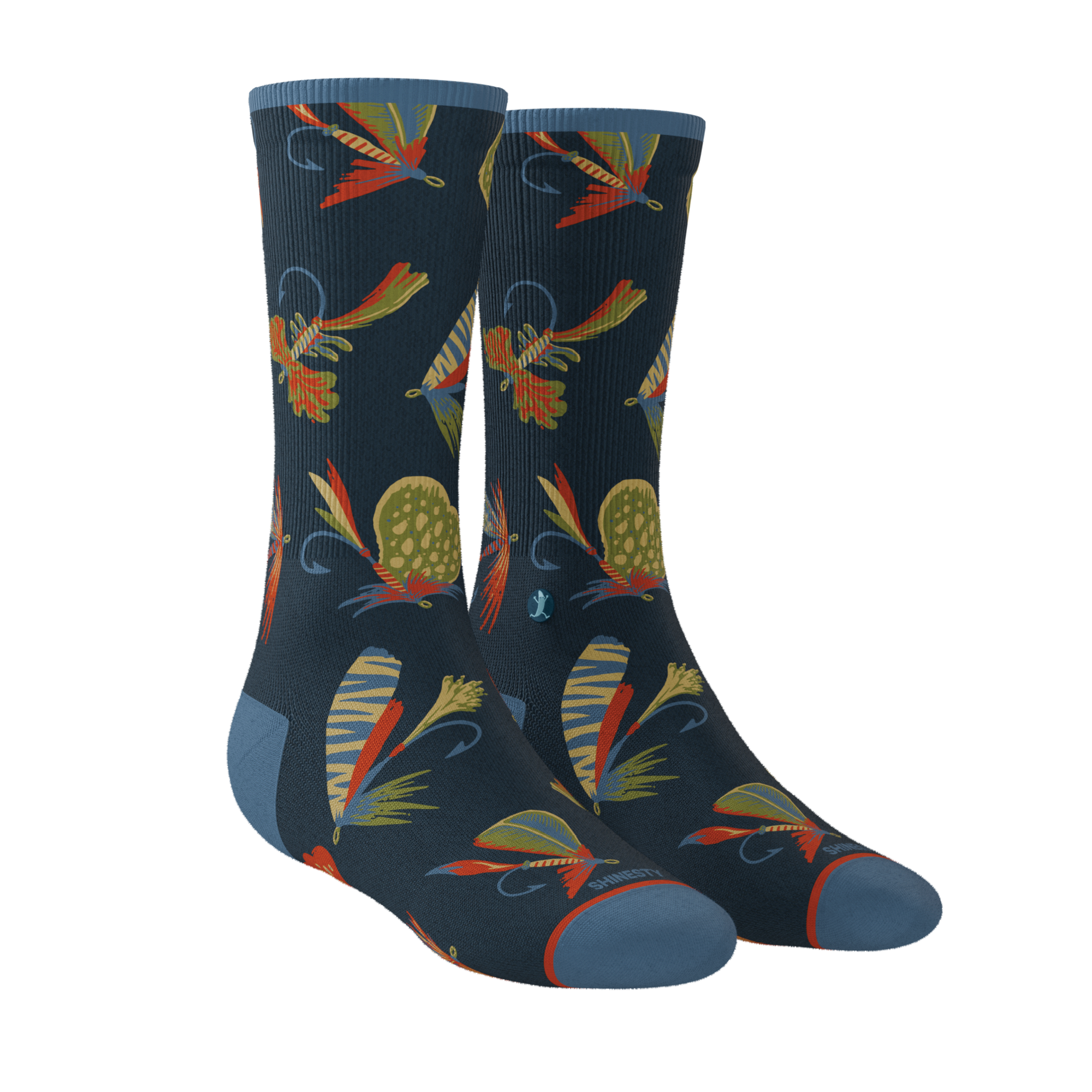 The Dry Fly | Fly Fishing Heel Hammock™ Crew Socks - Shinesty