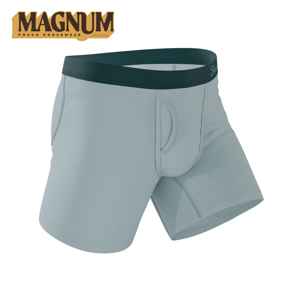The Dry Ice | Muted Steel Blue Ball Hammock® Magnum Big Pouch Underwear - Shinesty