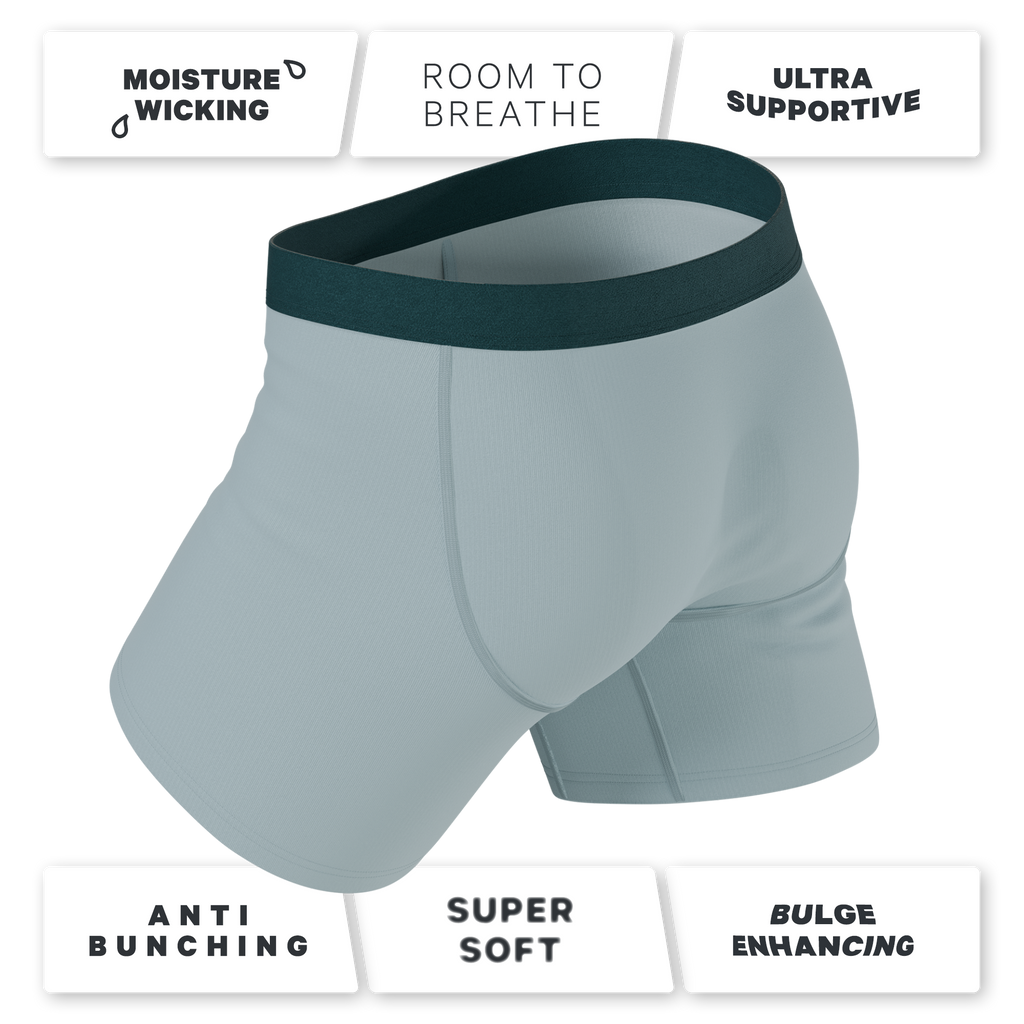 The Dry Ice | Muted Steel Blue Ball Hammock® Pouch Underwear - Shinesty