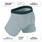 The Dry Ice | Muted Steel Blue Ball Hammock® Pouch Underwear - Shinesty