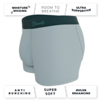 The Dry Ice | Muted Steel Blue Ball Hammock® Pouch Trunks Underwear - Shinesty