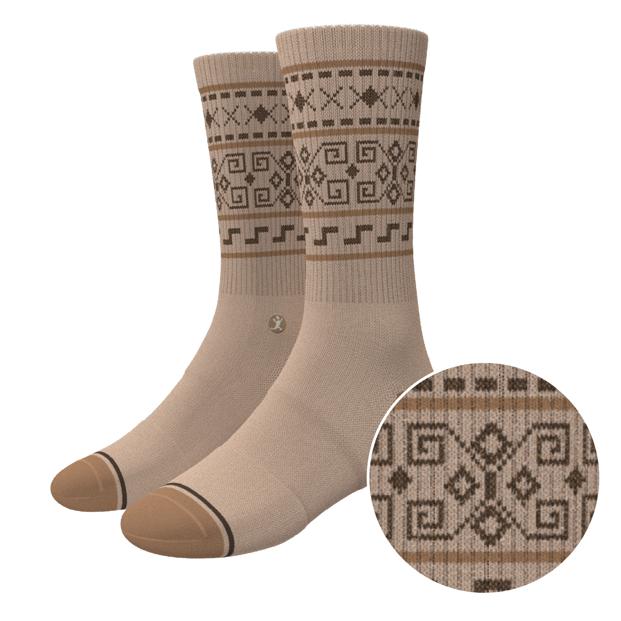 The Dude Abides | Aztec Sweater Heel Hammock™ Crew Socks - Shinesty