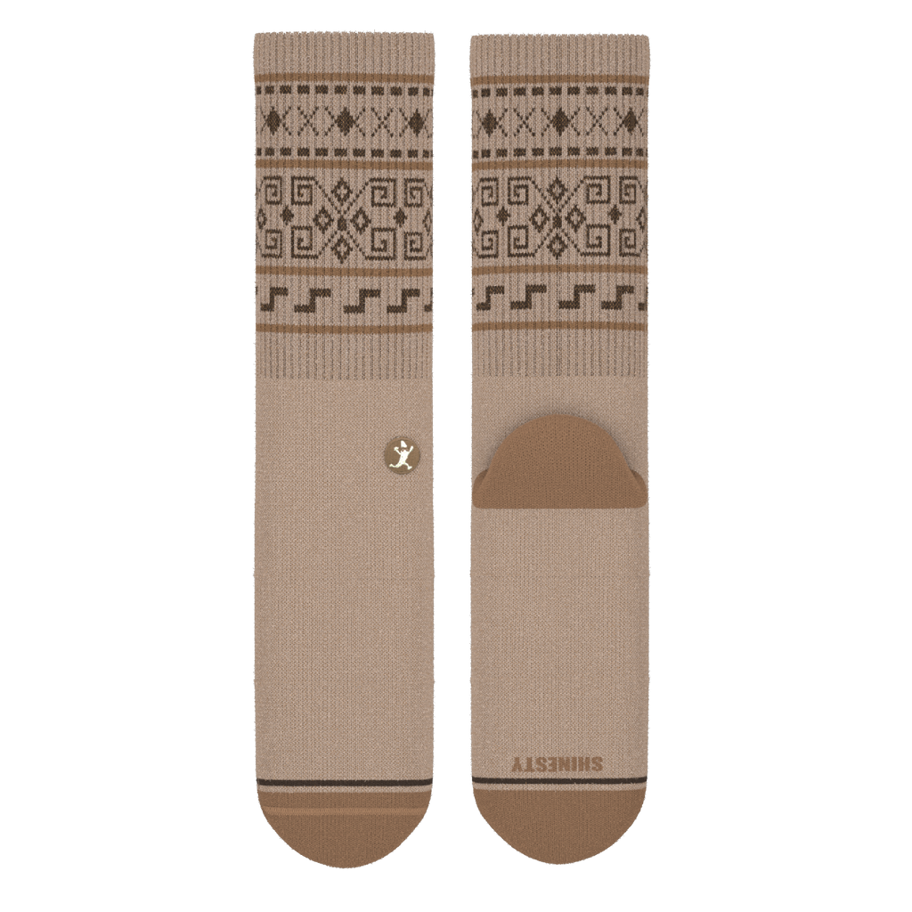 The Dude Abides | Aztec Sweater Heel Hammock™ Crew Socks - Shinesty