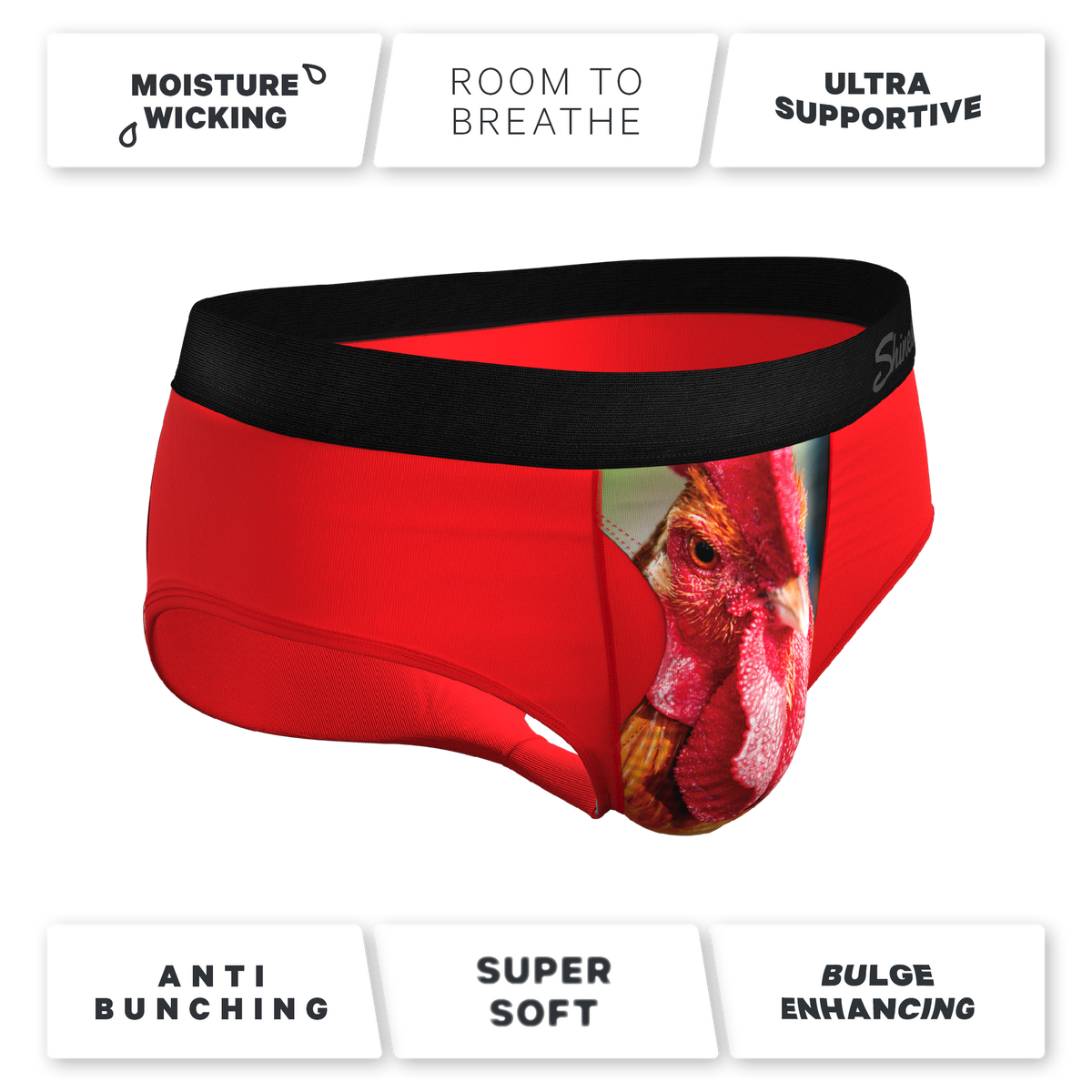 The Early Risers | Barnyard Rooster Ball Hammock® Pouch Underwear Briefs - Shinesty