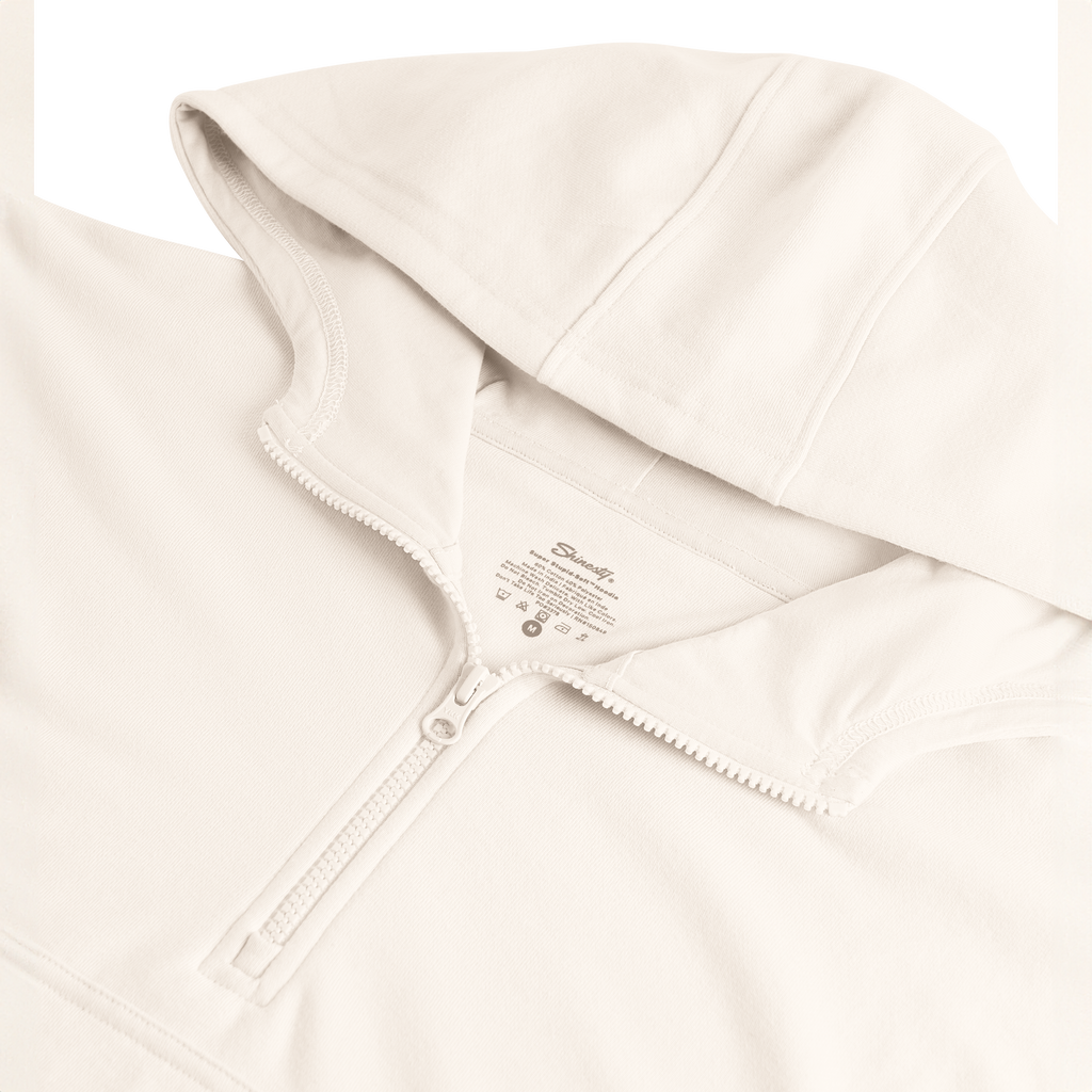 The Cream Of The Crop | Oatmeal Goldilocks™ Women’s Half Zip Lounge Hoodie - Shinesty
