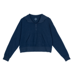 The Big Blue | Navy Goldilocks™ Women’s Half Zip Lounge Hoodie - Shinesty